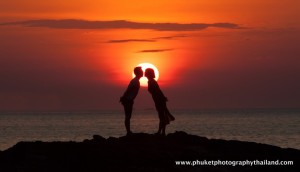 couple photoshoot at kalim bay , phuket thailand