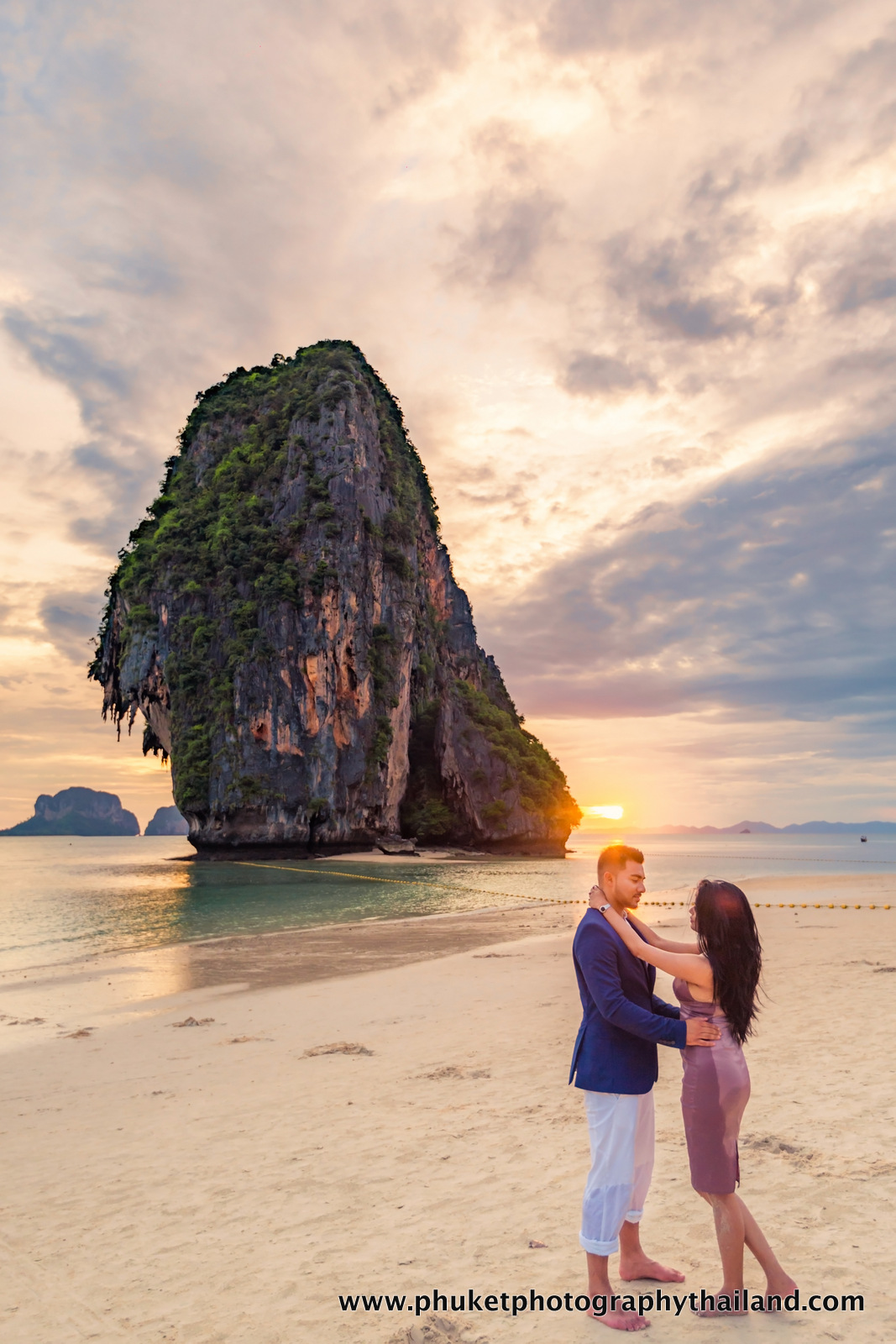 engagement photoshoot at Pra nang cave beach Railay west Krabi