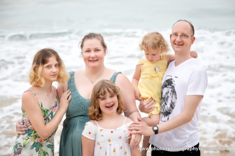 family photoshoot at Kamala beach Phuket thailand
